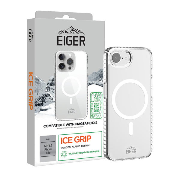 iPhone 16e, Ice Grip MagSafe Case trans.
