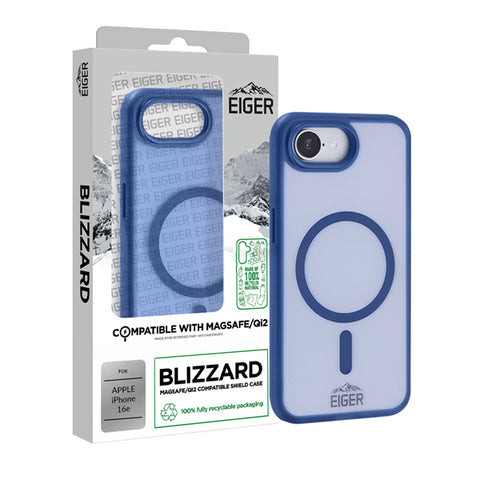 iPhone 16e, Blizzard Case blau