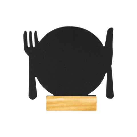 Securit® Tischkreidetafel „Teller mit Besteck“ Aufsteller 25×24 cm