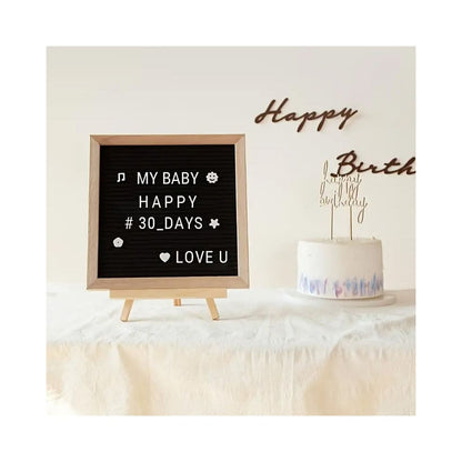 Buchstabentafel, Letterboard Holz Staffelei, 25x30cm