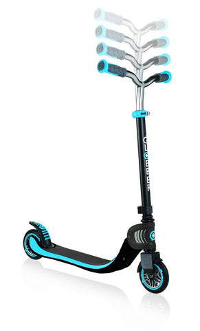 Globber Scooter | Flow 125mm | Foldable | Schwarz-Himmelblau