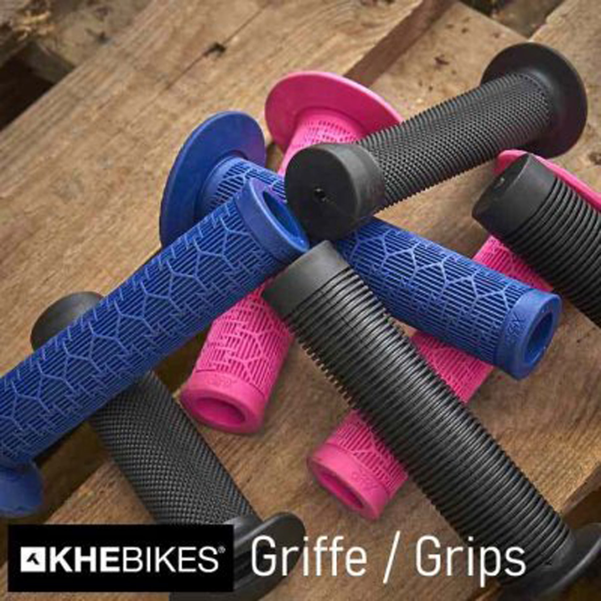 KHE | BMX | Diamond Griffe schwarz mit Flange - W115