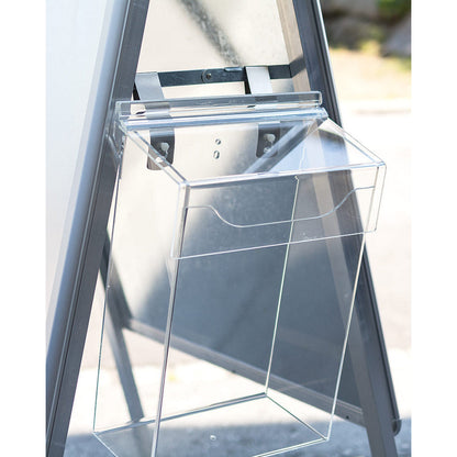 Acryl Prospektbox für Kundenstopper, Wandprospektbox