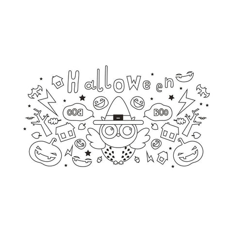 Securit® Fensterschablonen Halloween, 3er Set, Format: A2, inkl. 1 Securit® Kreidestift