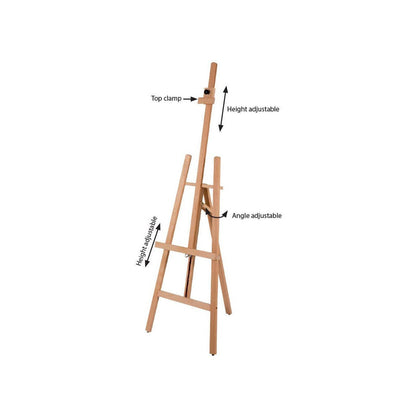 Holz Staffelei-Set "Art Easel" mit magnetischer A1 Kreidetafel, Buche