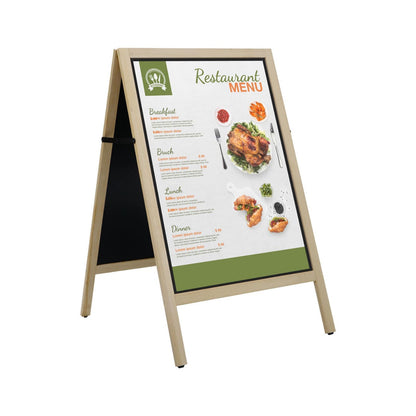 Holz Kundenstopper Outdoor, Magnetisch