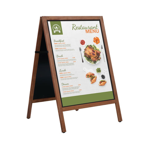 Holz Kundenstopper Outdoor, Magnetisch