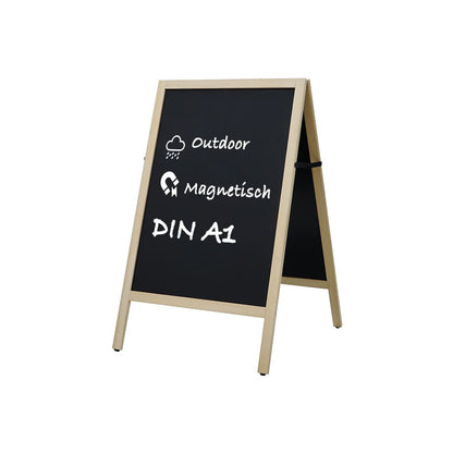 Holz Kundenstopper Outdoor, Magnetisch