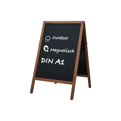 Holz Gehwegkreidetafel A1 – Magnetisch, Outdoor
