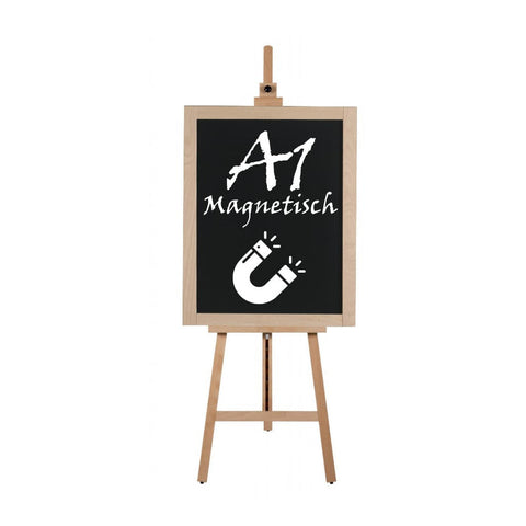 Holz Staffelei-Set "Art Easel" mit magnetischer A1 Kreidetafel, Buche
