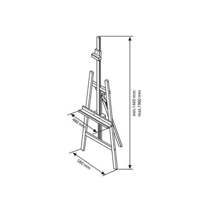 Holz Staffelei-Set "Art Easel" mit magnetischer A1 Kreidetafel, Buche