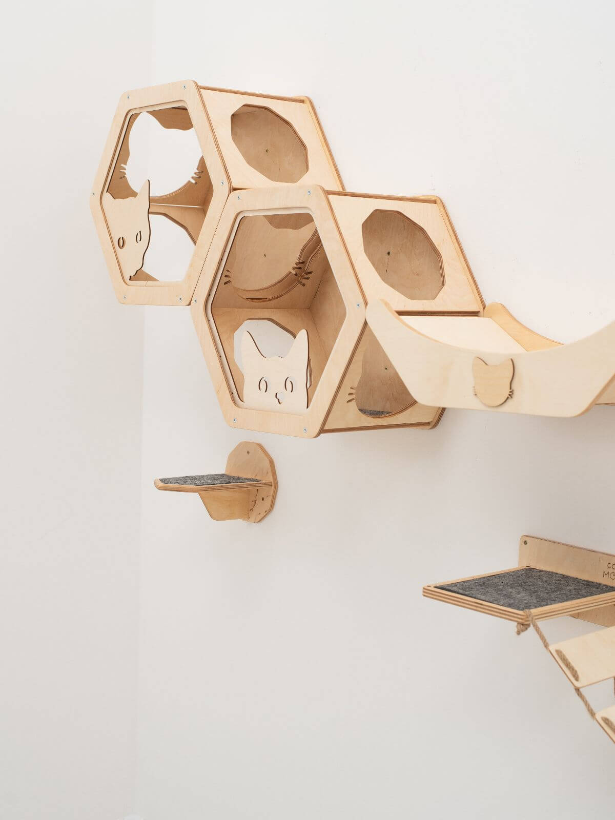 honeycomb cat shelves