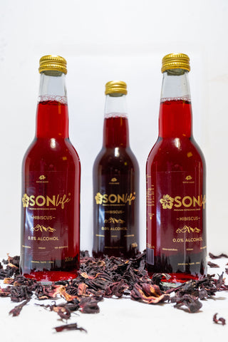 SONLIFE – Infusión Natural de Hibisco Bebida Refrescante | 12 x 0.33L Botellas 🌺💧