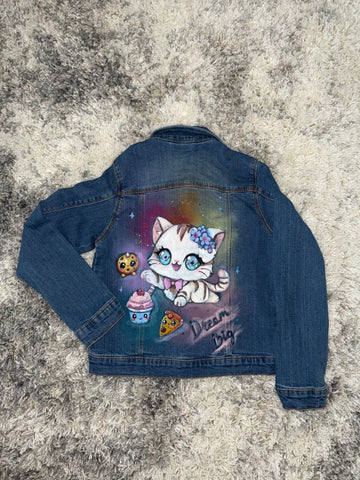 Veste en jean - chaton