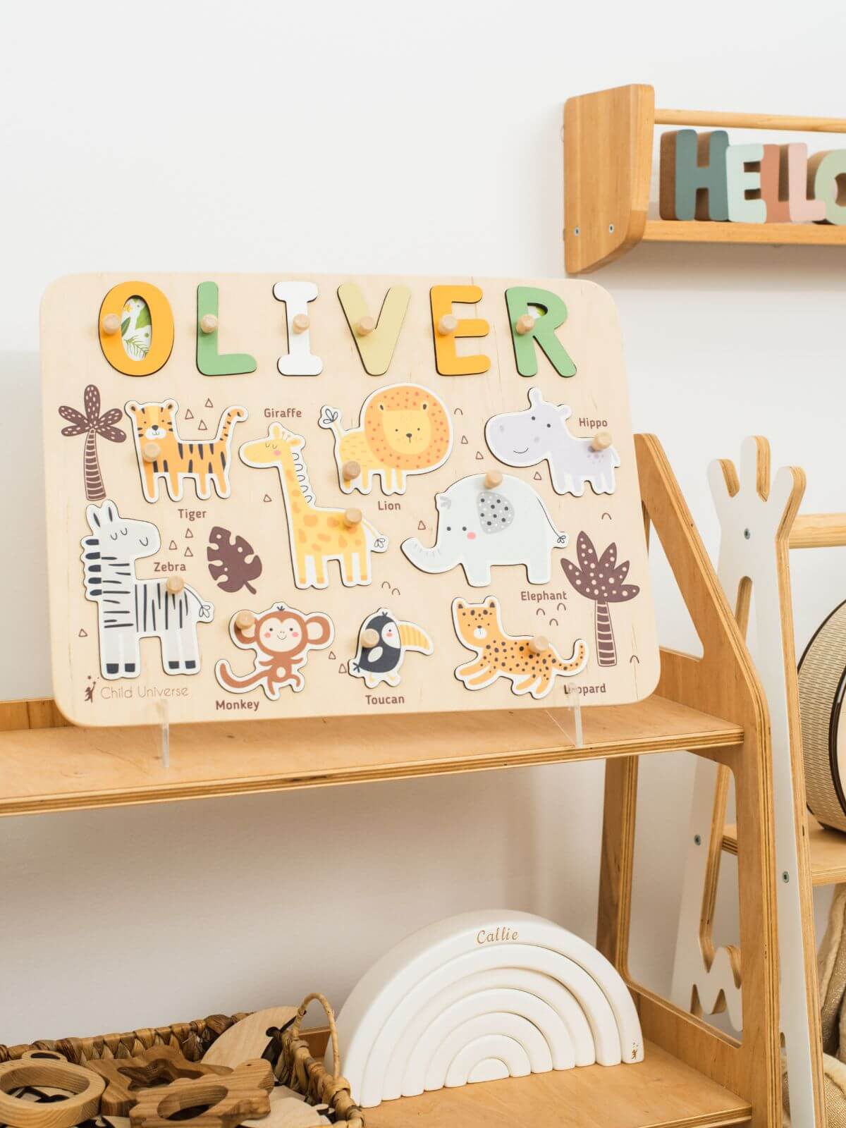 wooden animal puzzles for toddlers