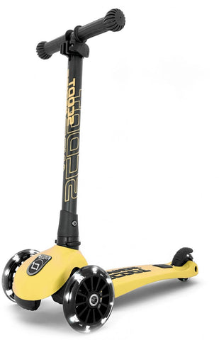 Scoot and Ride Mini Scooter | Highwaykick 3 LED | Lemon