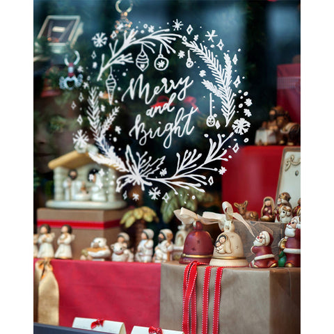 Securit® Fensterschablonen Weinachten, 3er Set, Format: A2, inkl. 1 Securit® Kreidestift