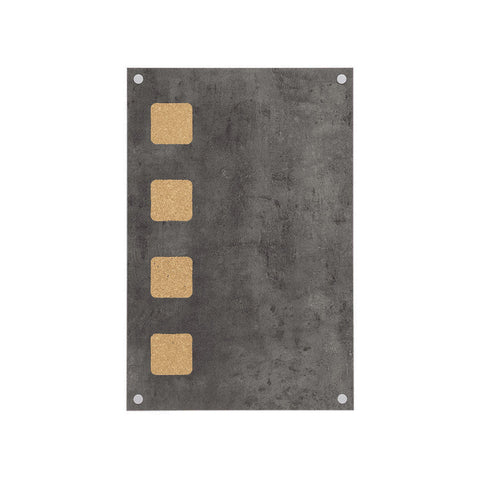 Securit®, Kreidetafel ohne Rahmen, Betonoptik mit Korkeinsätzen, 38x58cm