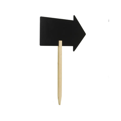 Securit® Gartenstecker Kreidetafel Pfeil mit Holzstab, inkl. 1x Kreidestift