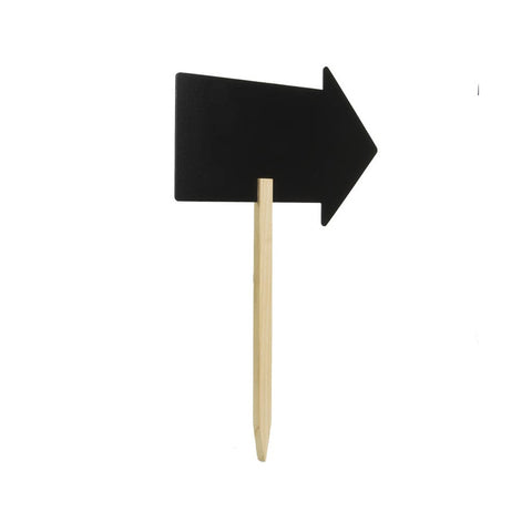 Securit® Gartenstecker Kreidetafel Pfeil mit Holzstab, inkl. 1x Kreidestift