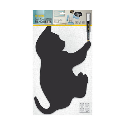 Securit® Wandkreidetafel Silhouette Katze, 48x29cm