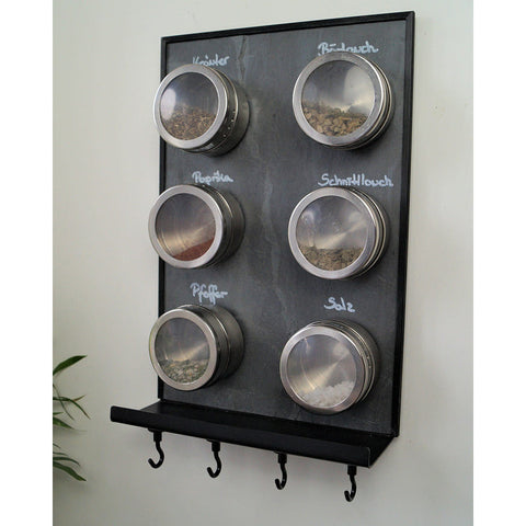 Schiefertafel Magnetisch mit Ablage "Anthrazit", 20x30cm