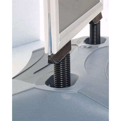 Kundenstopper Alu mit Wassertank, WindPro Basic, Silber, Outdoor