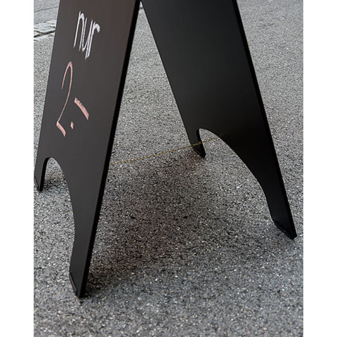Holz Kundenstopper 90x60cm, Schwarz, Outdoor