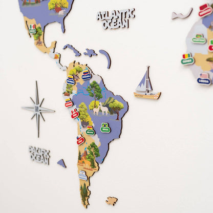 animal world map baby nursery