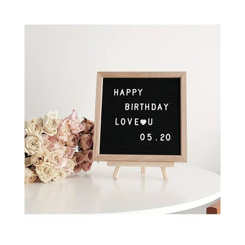 Buchstabentafel, Letterboard Holz Staffelei, 25x30cm