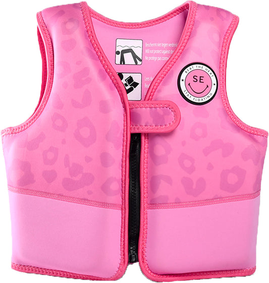 Swim Essentials | Schwimmweste 4-6 Jahre | Pink Leopard