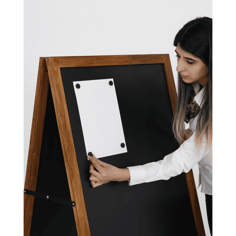 "ChalkMaster Pro" – Wetterfester Kreidetafel-Aufsteller 145x67cm, Dunkel