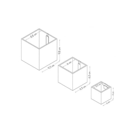 KalaMitica® Magnetische Würfelbehälter Neodym, Ø 3,5-6-9, Elfenbein, 3 Stk.