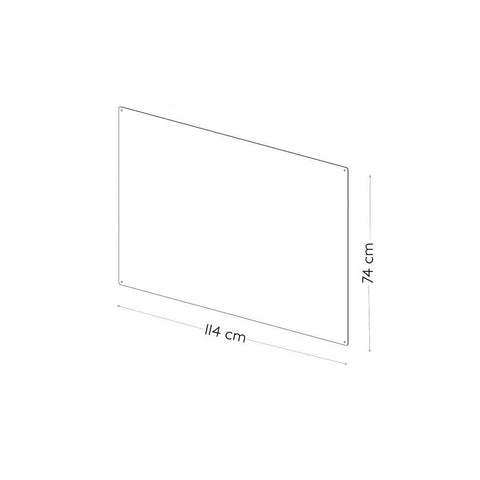 KalaMitica® Magnetische Kreidetafel ohne Rahmen, 114×74cm