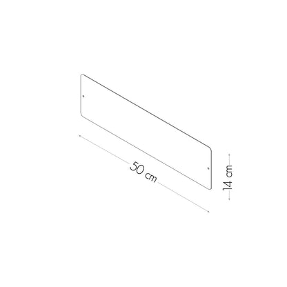 KalaMitica® Magnetische Kreidetafel ohne Rahmen, 50x14cm