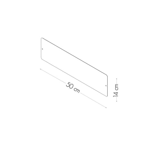 KalaMitica® Magnetische Kreidetafel ohne Rahmen, 50x14cm