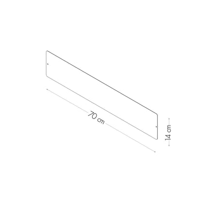 KalaMitica® Magnetische Kreidetafel ohne Rahmen, 70x14cm