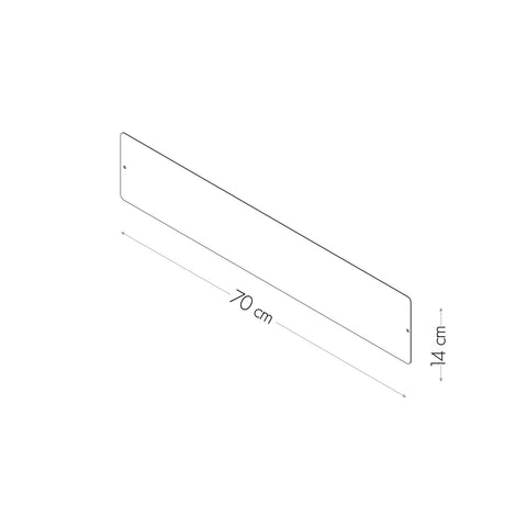 KalaMitica® Magnetische Kreidetafel ohne Rahmen, 70x14cm