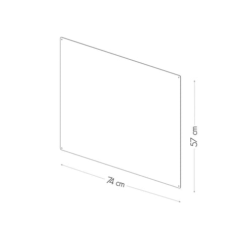 KalaMitica® Magnetische Kreidetafel ohne Rahmen, 74×57cm