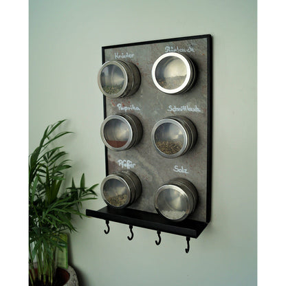 Schiefertafel Magnetisch mit Ablage "Purple Grey", 20x30cm