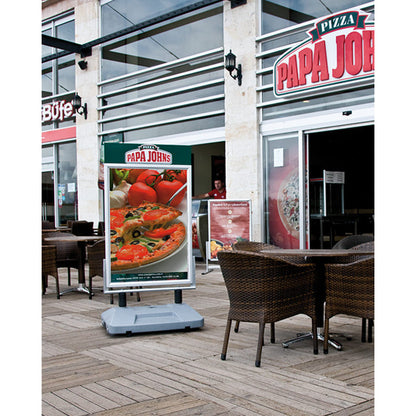Kundenstopper Windmaster mit Wassertank, Outdoor