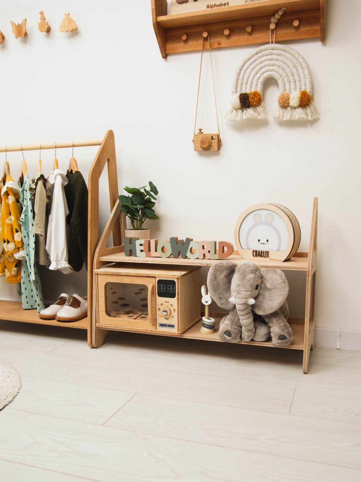 children's wooden microwave