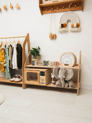 children's wooden microwave