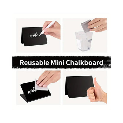 Mini Tischkreidetafel | A-Aufsteller, 10er Set