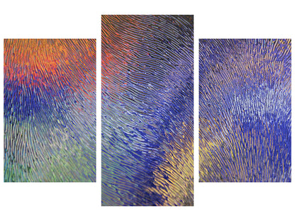 Leinwandbild 3-teilig modern Buntes Glas