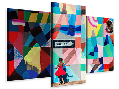 Leinwandbild 3-teilig modern One Way