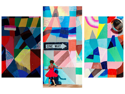 Leinwandbild 3-teilig modern One Way