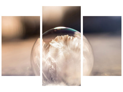 Leinwandbild 3-teilig modern Kunstvolle Blase