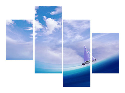 Leinwandbild 4-teilig modern Fantasie Himmel