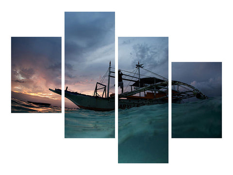 Leinwandbild 4-teilig modern Night Ride